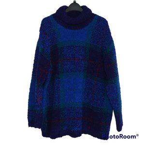 Hand Knit Mohair Blend Turtleneck Luxurious Jewel Tone Colors